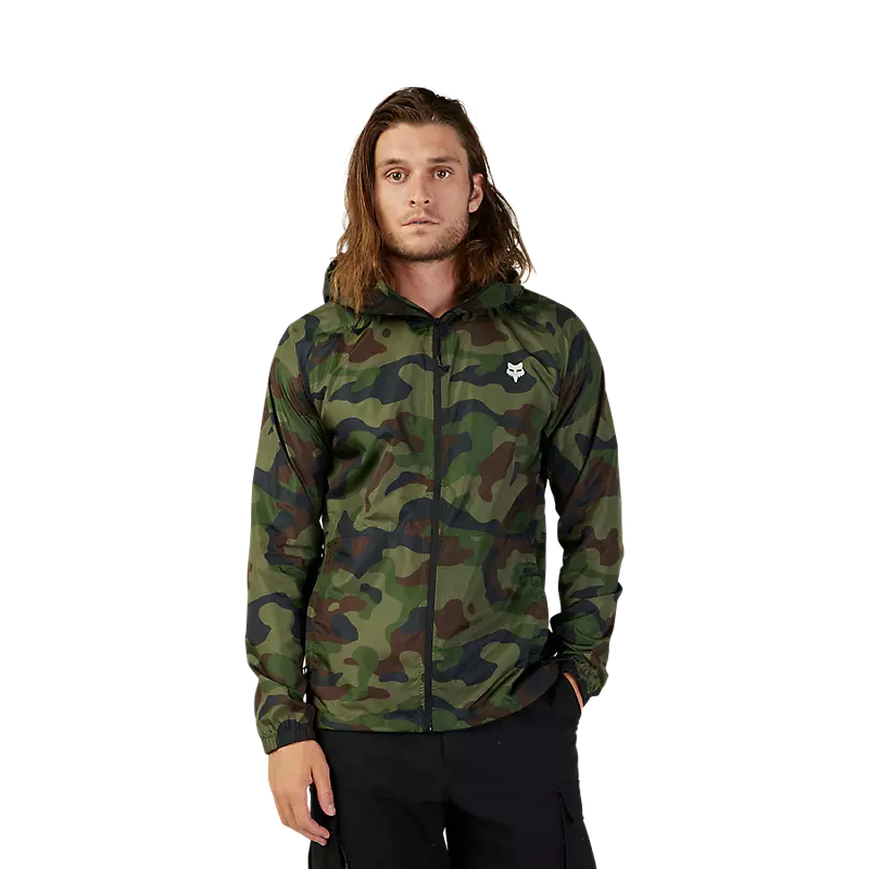 Fox Head Camo Windbreaker Jacket - Green Camo - SS24