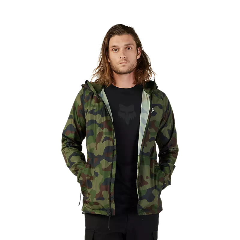 Fox Head Camo Windbreaker Jacket - Green Camo - SS24