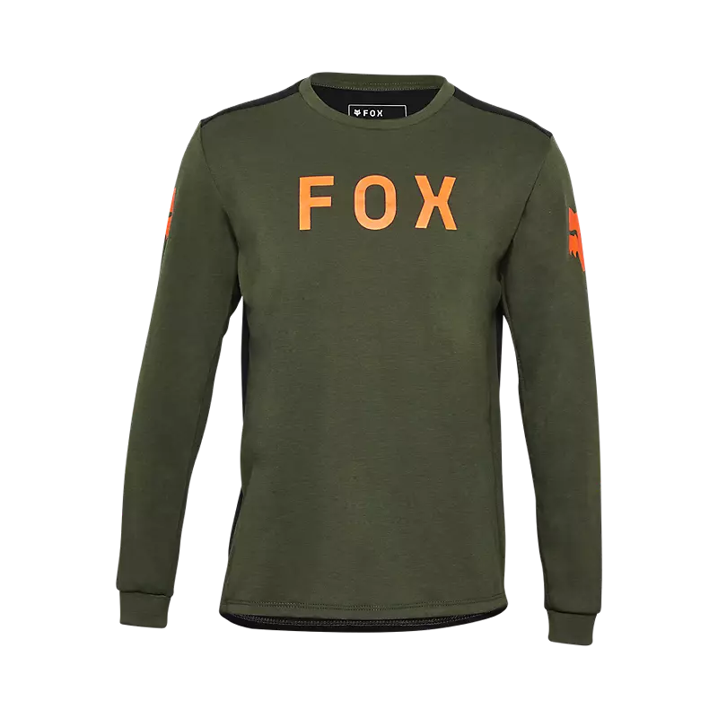 Fox Youth Ranger Dri Release Long Sleeve Jersey - Aviation - Dark Sage Green