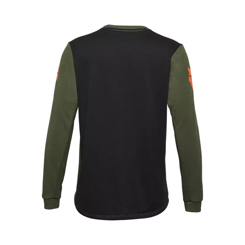 Fox Youth Ranger Dri Release Long Sleeve Jersey - Aviation - Dark Sage Green