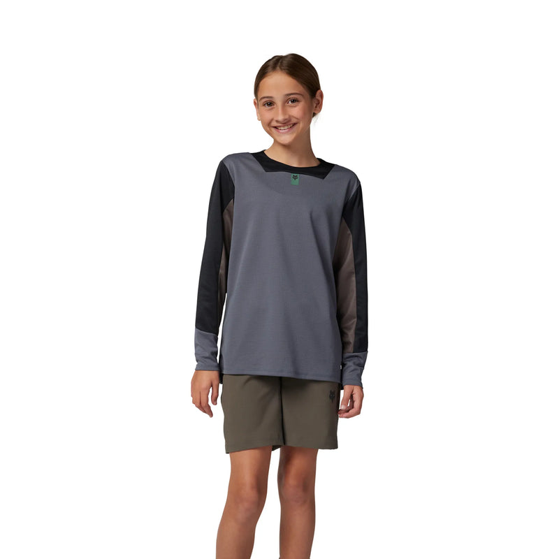 Fox Defend Youth LS Jersey Graphite - AW24